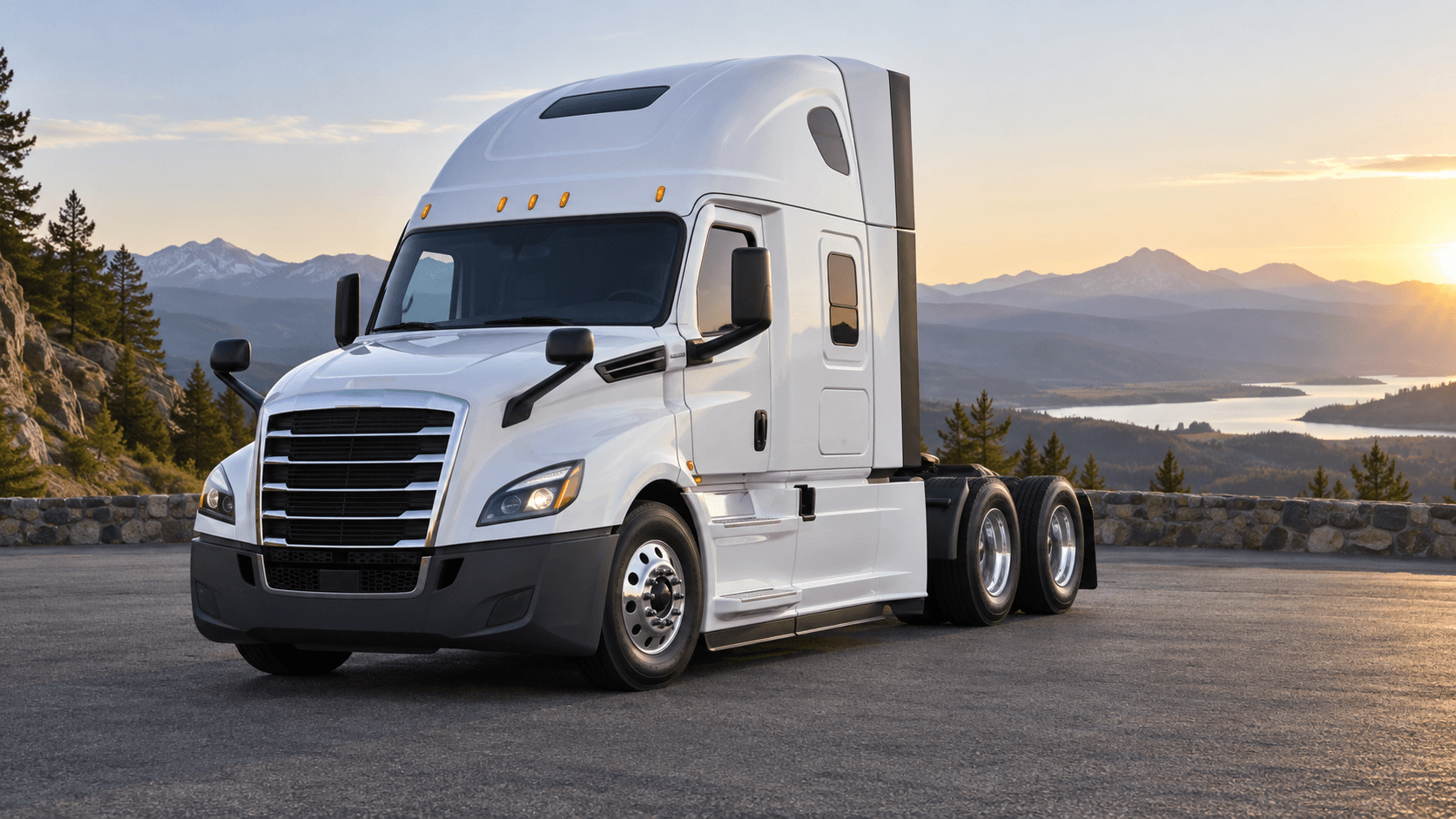 Exterior view for the representative Freightliner Cascadia